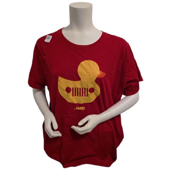 Duck Duck Jeep Grille T-Shirt Cranberry Red Womens XXL NWT Rubber Ducky Duckie - Picture 2 of 7